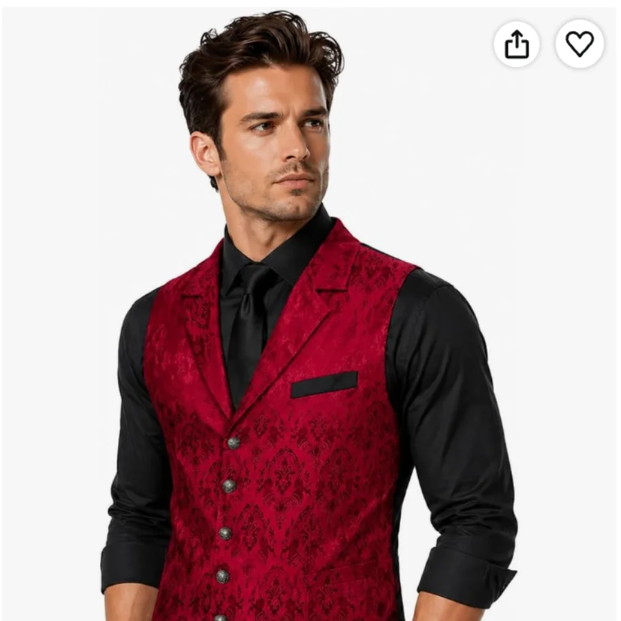Black embroidered waistcoat